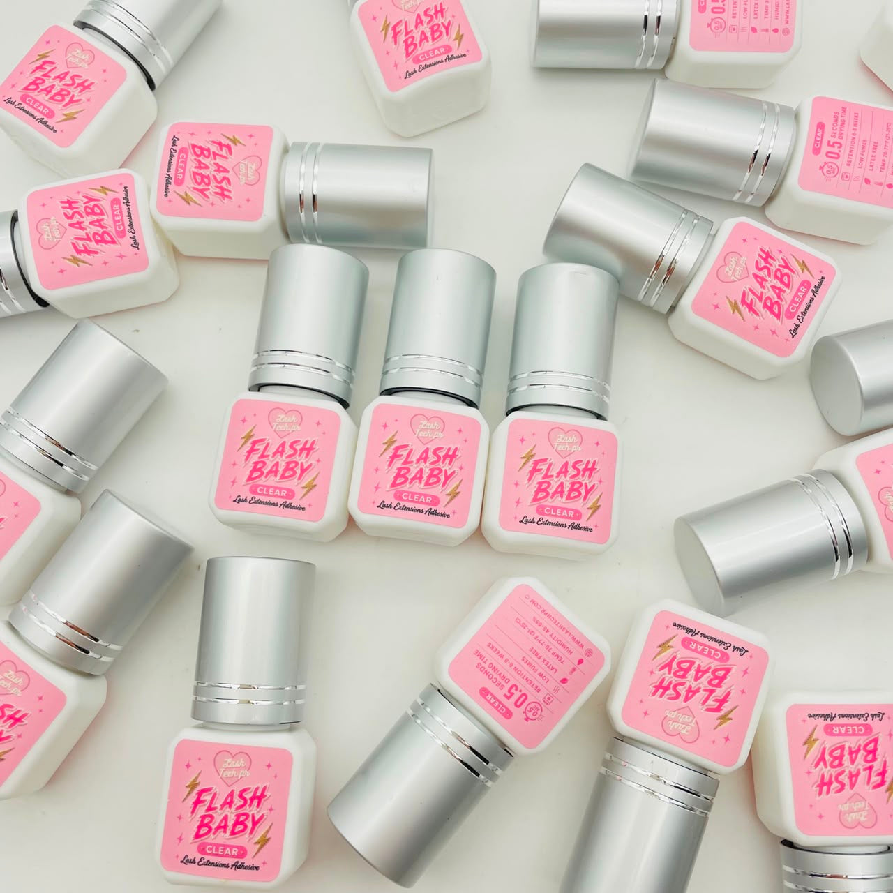 FLASH BABY CLEAR – 0.5 Second Lash Adhesive ⚡🤍