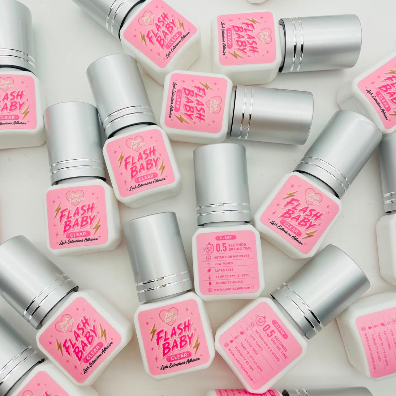 FLASH BABY CLEAR – 0.5 Second Lash Adhesive ⚡🤍