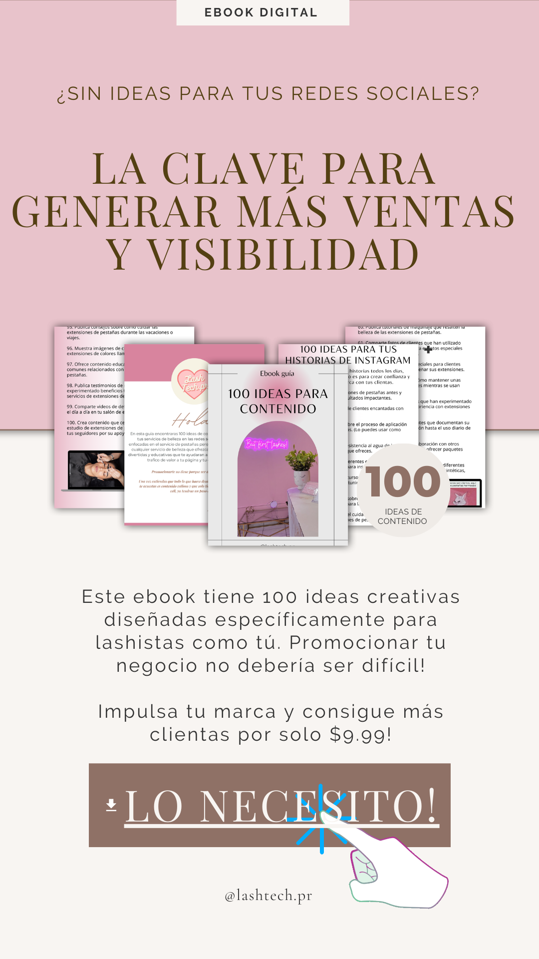 100 Ideas de Contenido para Lashistas